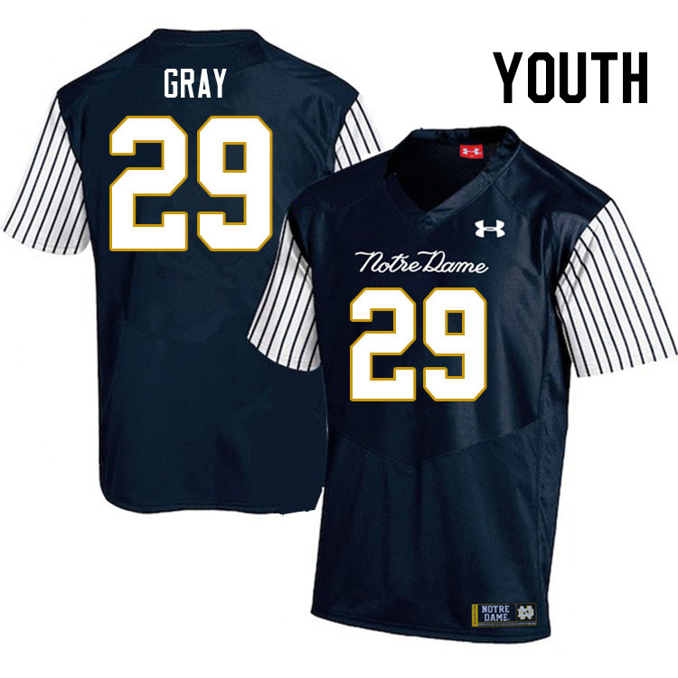 Youth #29 Christian Gray Notre Dame Fighting Irish College Football Jerseys Stitched-Alternate
